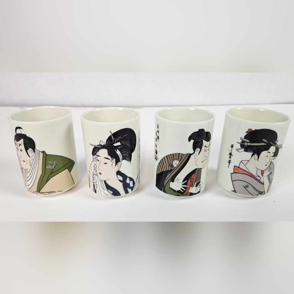 Set of Japanese Art Ceramic Cups